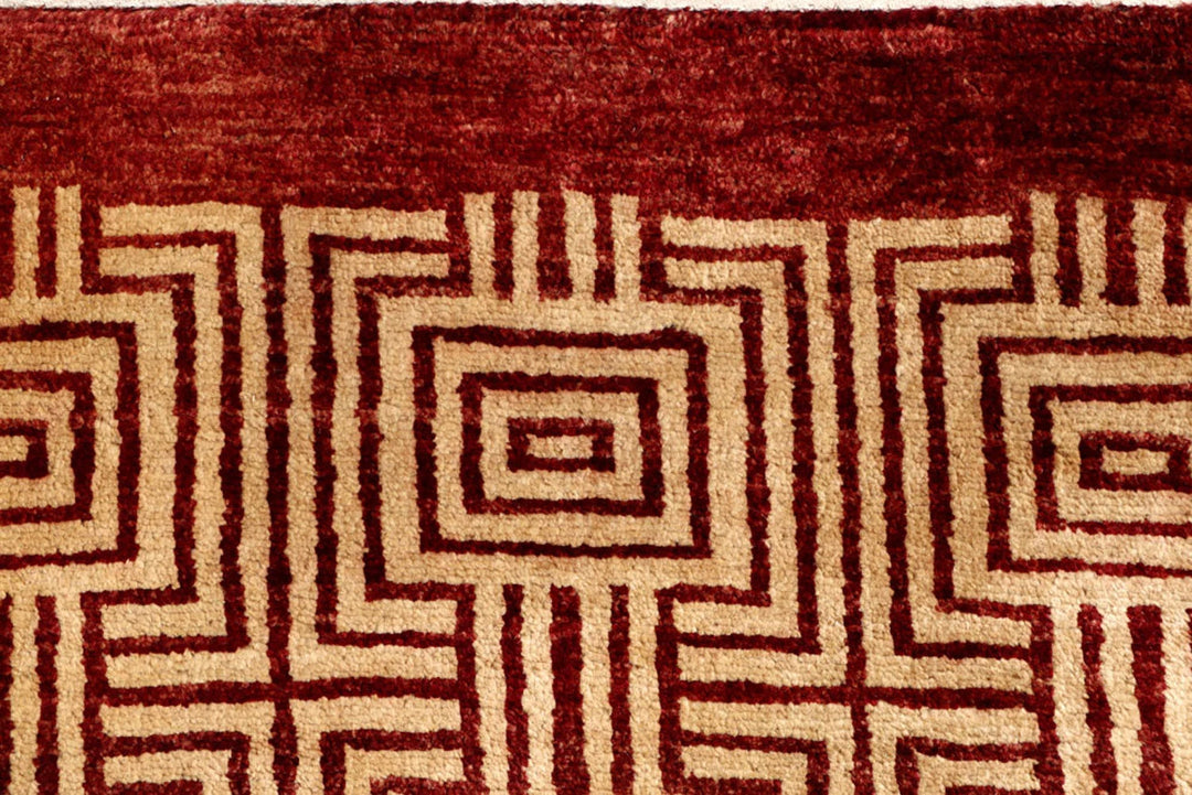 Brown Pakistani Gabbeh Rug 2' 7" x 11' 2" Hand-Knotted | No. QA36886