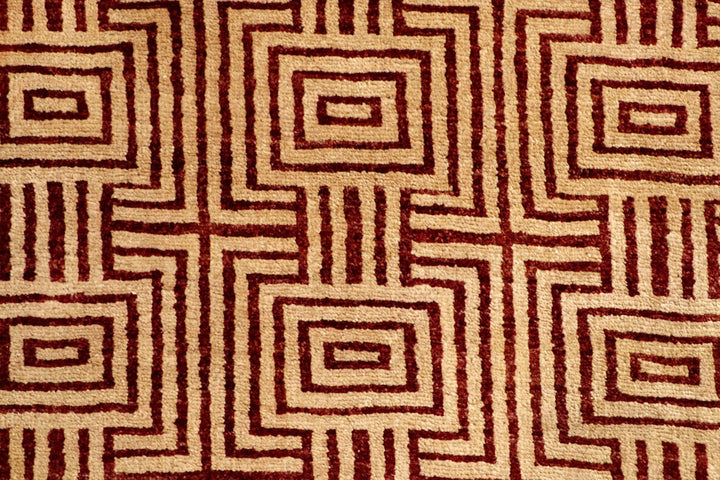 Brown Pakistani Gabbeh Rug 2' 7" x 11' 2" Hand-Knotted | No. QA36886