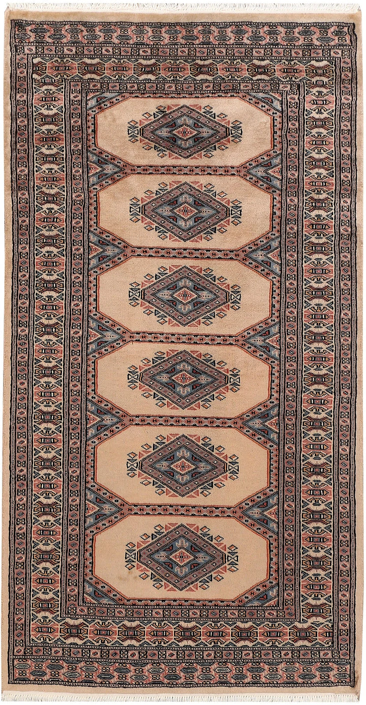 Brown Pakistani Jaldar Rug 3' x 5' 10" Hand-Knotted | No. QA36941