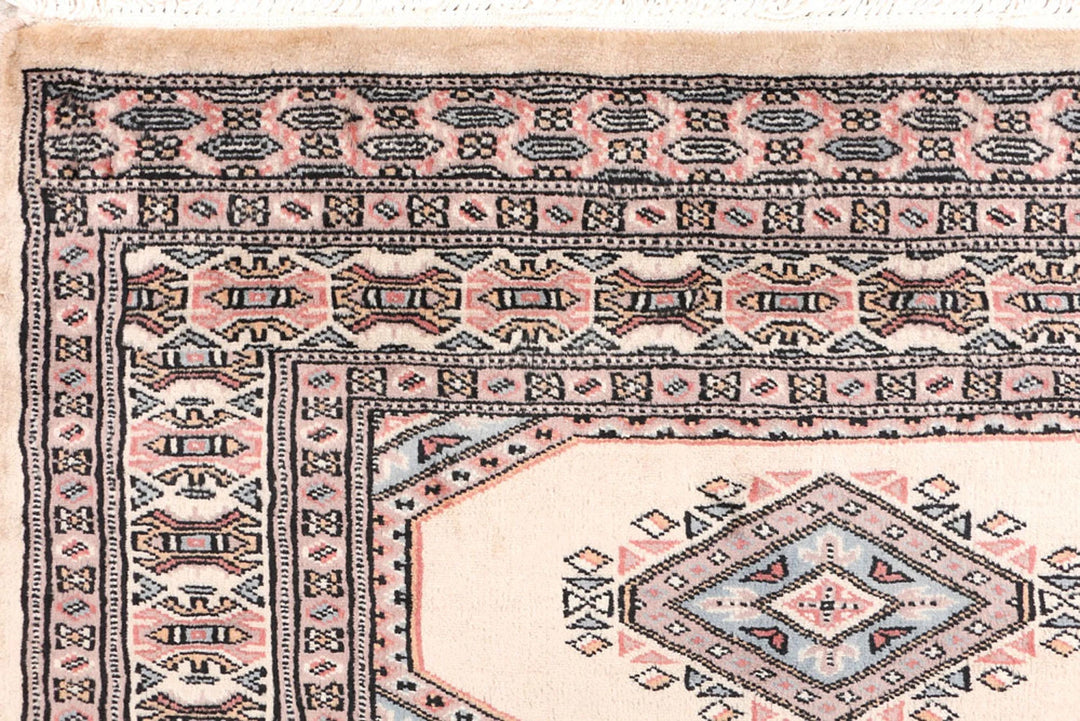 Brown Pakistani Jaldar Rug 3' x 5' 10" Hand-Knotted | No. QA36941