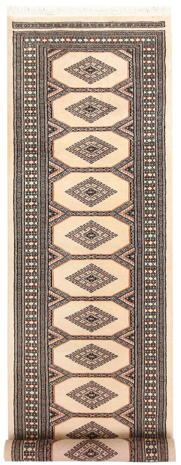 Brown Pakistani Jaldar Rug 2' 4" x 8' 10" Hand-Knotted | No. QA37128