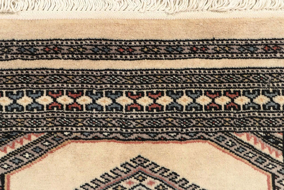 Brown Pakistani Jaldar Rug 2' 4" x 8' 10" Hand-Knotted | No. QA37128