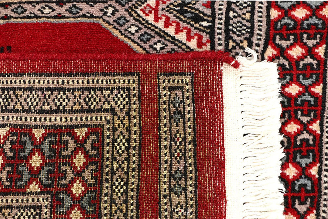 Firebrick Pakistani Jaldar Runner Rug 2' 4" x 9' 6" Hand-Knotted | No. QA37285