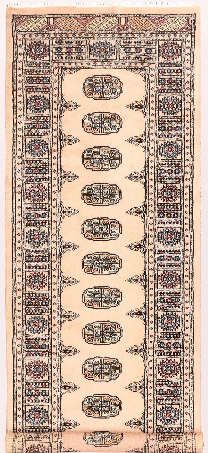 Brown Pakistani Bokhara Rug 2' 7" x 7' 10" Hand-Knotted | No. QA37867