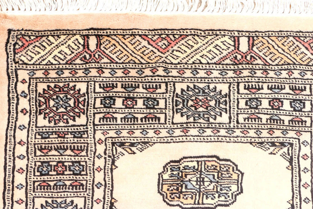 Brown Pakistani Bokhara Rug 2' 7" x 7' 10" Hand-Knotted | No. QA37867