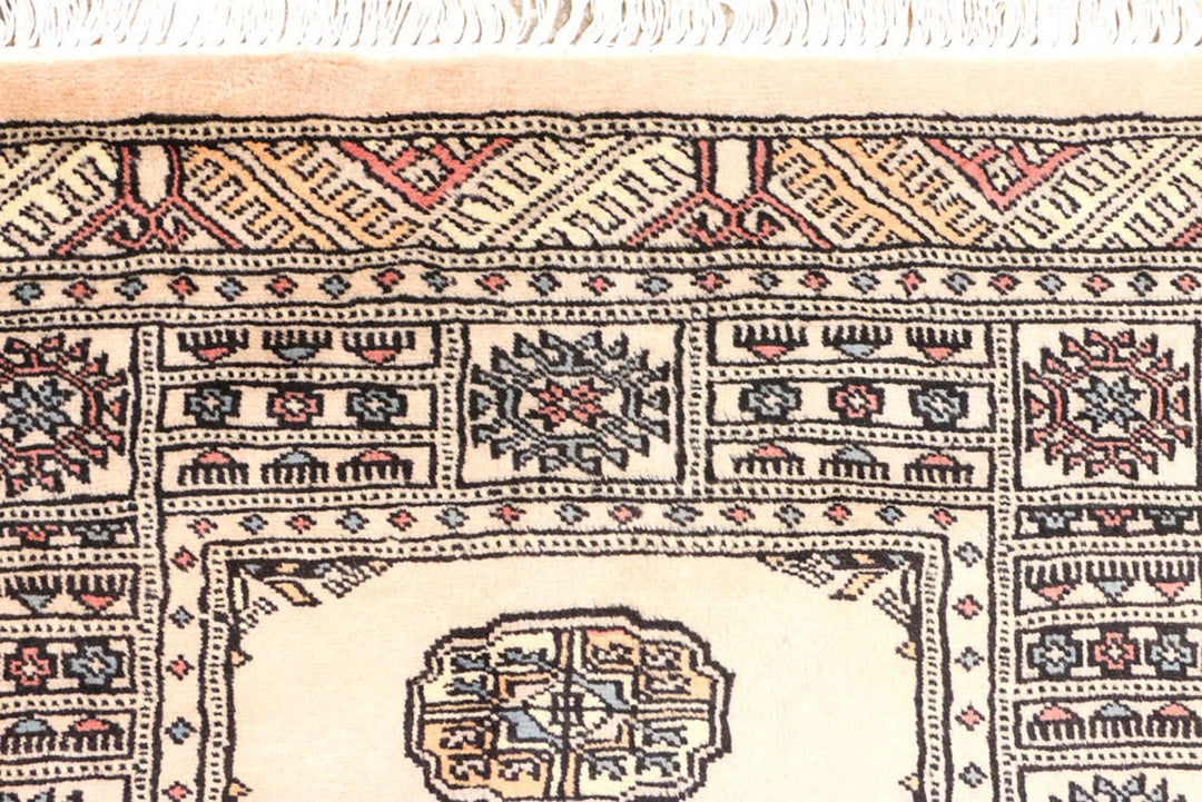 Brown Pakistani Bokhara Rug 2' 7" x 7' 10" Hand-Knotted | No. QA37867