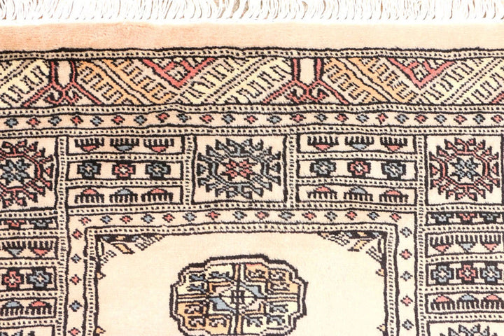 Brown Pakistani Bokhara Rug 2' 7" x 7' 10" Hand-Knotted | No. QA37867