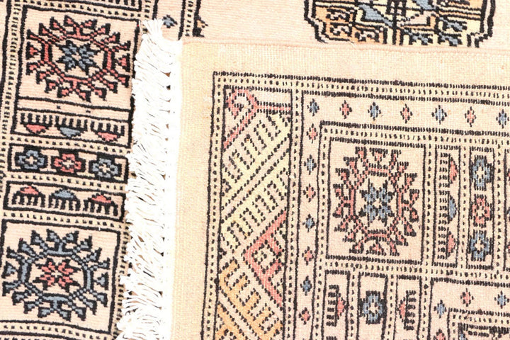 Brown Pakistani Bokhara Rug 2' 7" x 7' 10" Hand-Knotted | No. QA37867