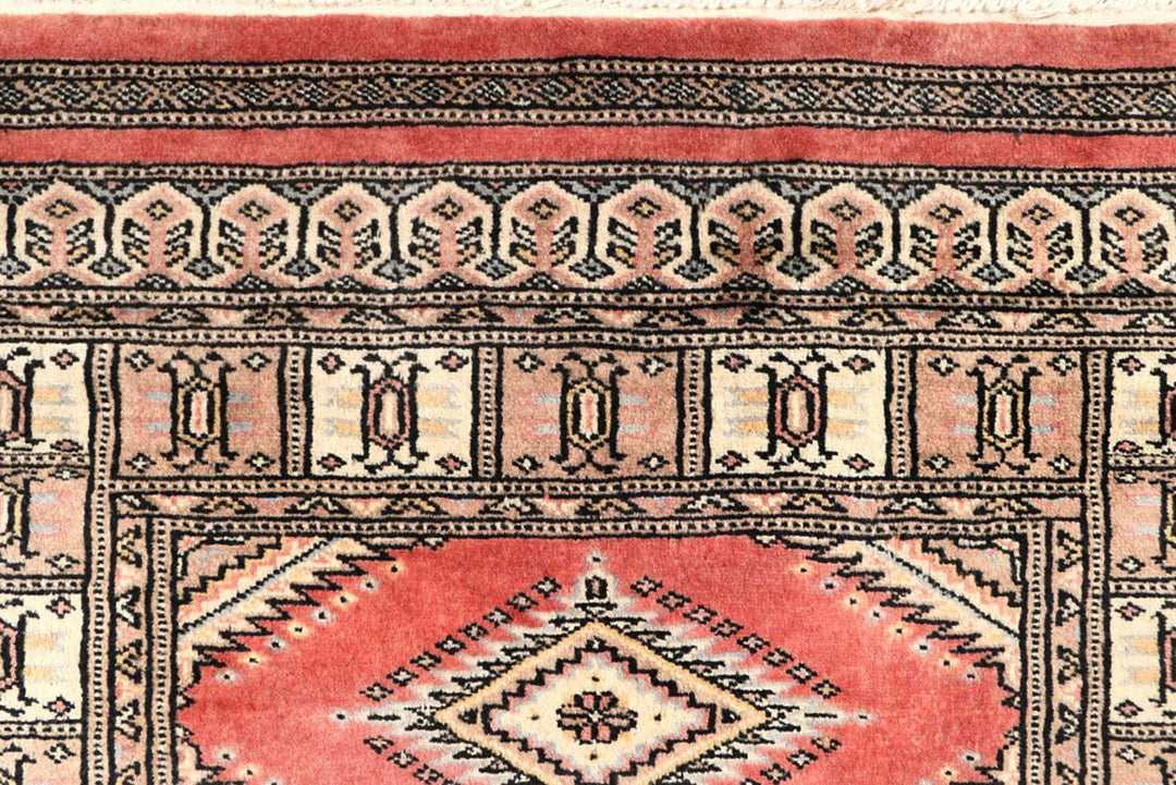 Salmon Pakistani Jaldar Runner 2' 8" x 7' 10" Hand-Knotted | No. QA37987