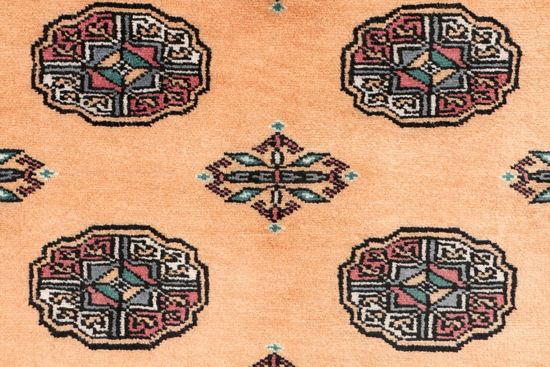 Moccasin Pakistani Bokhara Rug 3' 1" x 5' 11" Hand-Knotted | No. QA38196