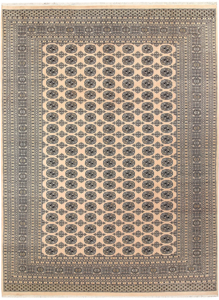 Brown Bokhara Rug 8' 11" x 12' " Hand-Knotted | No. QA38497