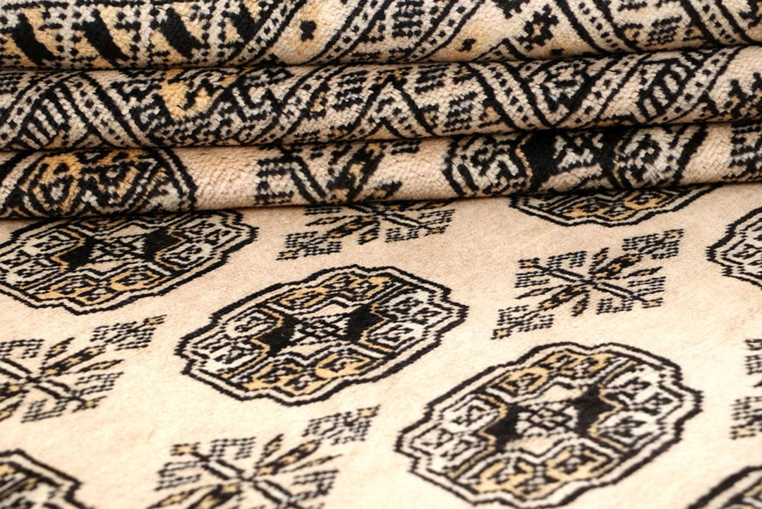 Brown Bokhara Rug 8' 11" x 12' " Hand-Knotted | No. QA38497