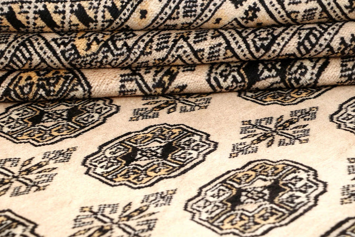 Brown Bokhara Rug 8' 11" x 12' " Hand-Knotted | No. QA38497