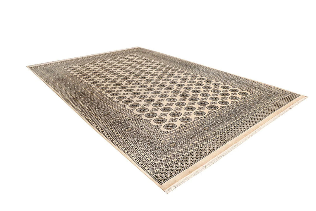 Brown Bokhara Rug 8' 11" x 12' " Hand-Knotted | No. QA38497