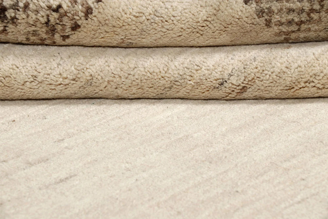 Brown Pakistani Gabbeh Rug 3' 4" x 5' 7" Hand-Knotted | No. QA38515