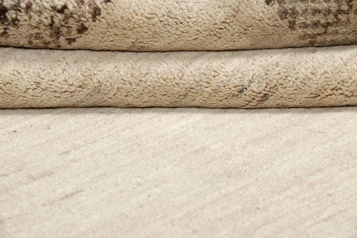 Brown Pakistani Gabbeh Rug 3' 4" x 5' 7" Hand-Knotted | No. QA38515