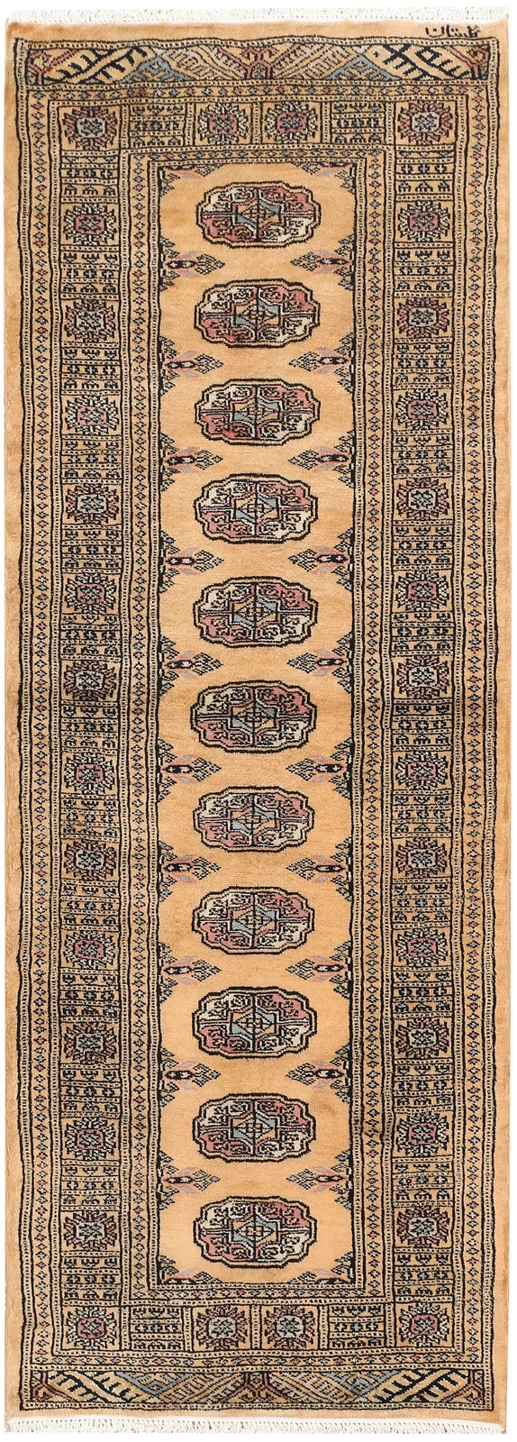 Yellow Bokhara Rug 2' 2" x 5' 10" Hand-Knotted | No. QA38800