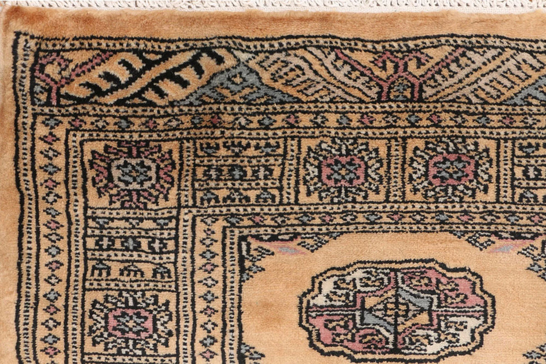 Yellow Bokhara Rug 2' 2" x 5' 10" Hand-Knotted | No. QA38800