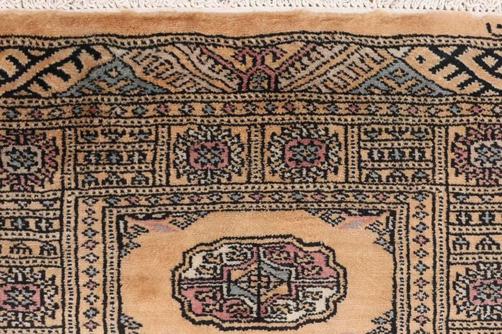 Yellow Bokhara Rug 2' 2" x 5' 10" Hand-Knotted | No. QA38800