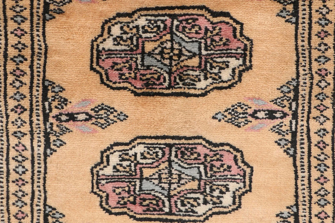 Yellow Bokhara Rug 2' 2" x 5' 10" Hand-Knotted | No. QA38800