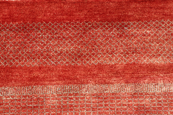 Orange Gabbeh Rug 4' x 6' Hand-Knotted | No. QA38873