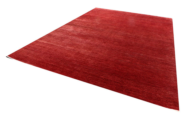 Dark Red Pakistani Gabbeh Rug 12' x 17' 7" Hand-Knotted | No. QA39100