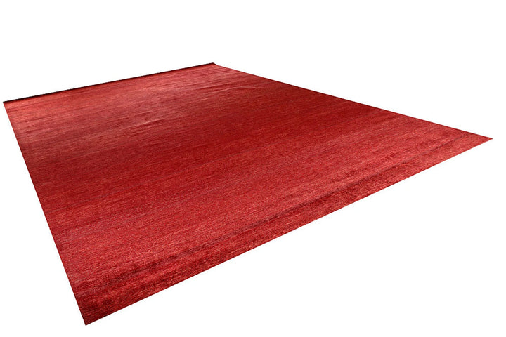 Dark Red Pakistani Gabbeh Rug 12' x 17' 7" Hand-Knotted | No. QA39100