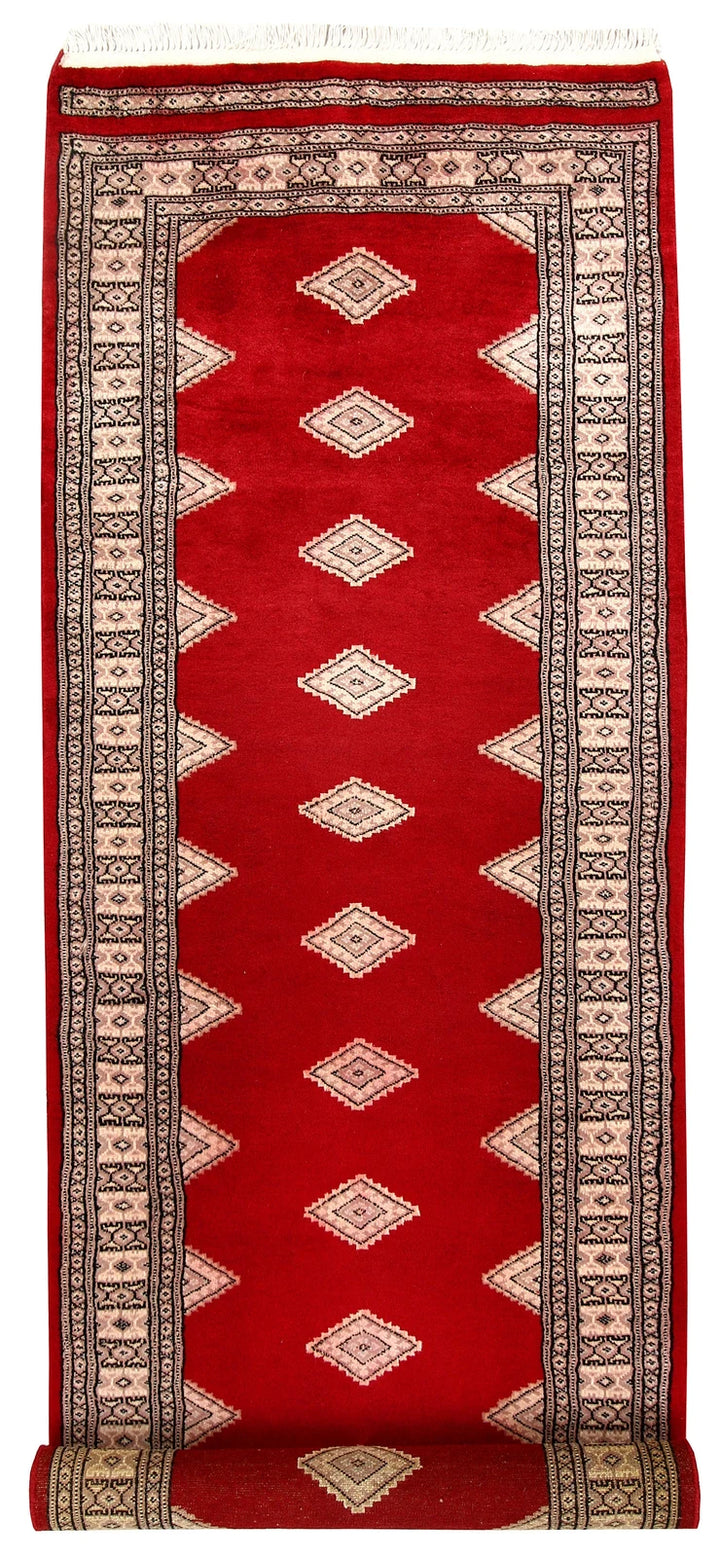 Firebrick Pakistani Jaldar Runner 2' 7" x 8' 1" Hand-Knotted | No. QA39163