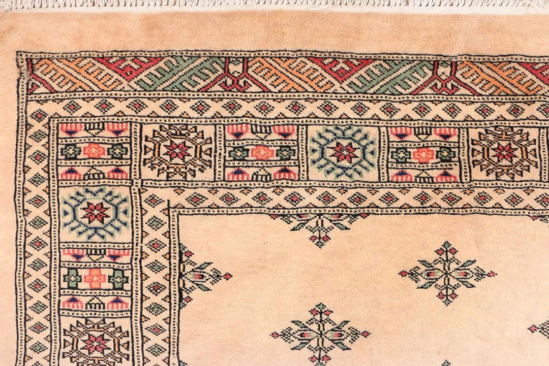Brown Pakistani Butterfly Rug 4' x 6'4" Hand-Knotted | No. QA39317