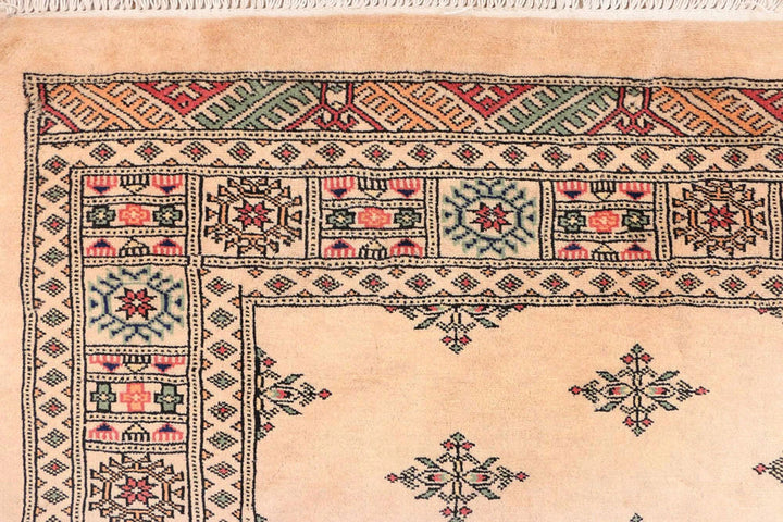 Brown Pakistani Butterfly Rug 4' x 6'4" Hand-Knotted | No. QA39317