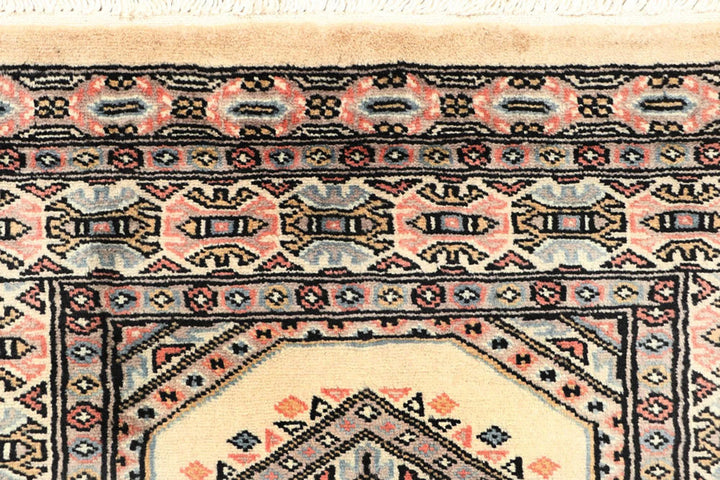 Brown Pakistani Jaldar Rug 2' 4" x 9' 1" Hand-Knotted | No. QA39556
