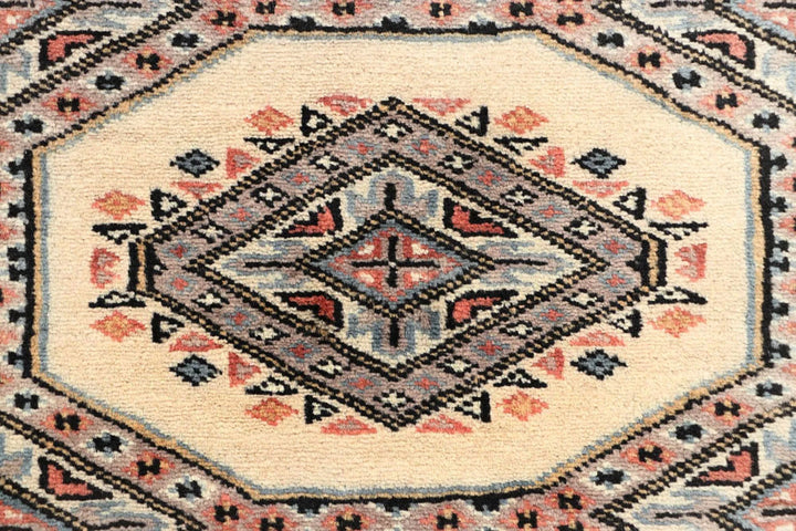 Brown Pakistani Jaldar Rug 2' 4" x 9' 1" Hand-Knotted | No. QA39556