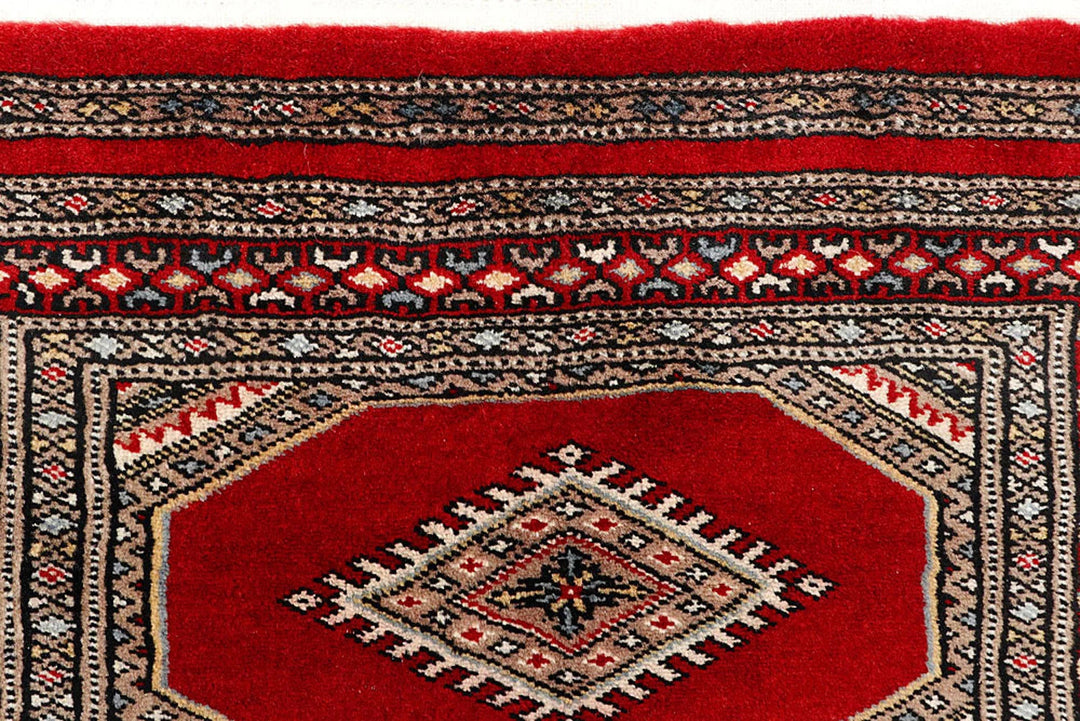 Firebrick Red Pakistani Jaldar Runner 2' 4" x 9' 5" Hand-Knotted | No. QA39695