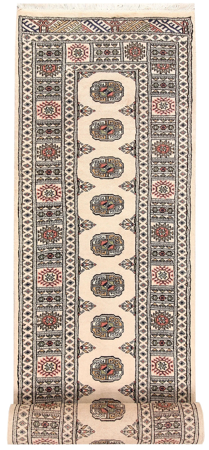 Brown Pakistani Bokhara Rug 2' 7" x 14' Hand-Knotted | No. QA39711
