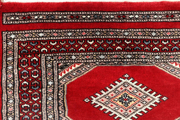 Firebrick Pakistani Jaldar Runner 2' 5" x 9' 9" Hand-Knotted | No. QA40022