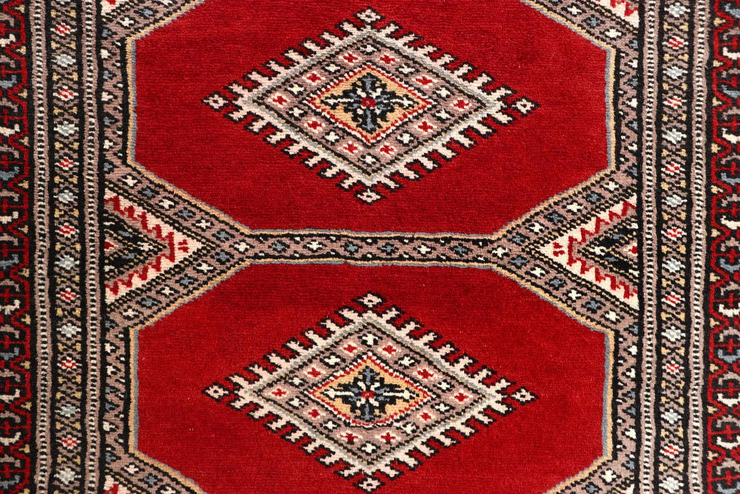 Firebrick Pakistani Jaldar Runner 2' 5" x 9' 9" Hand-Knotted | No. QA40022