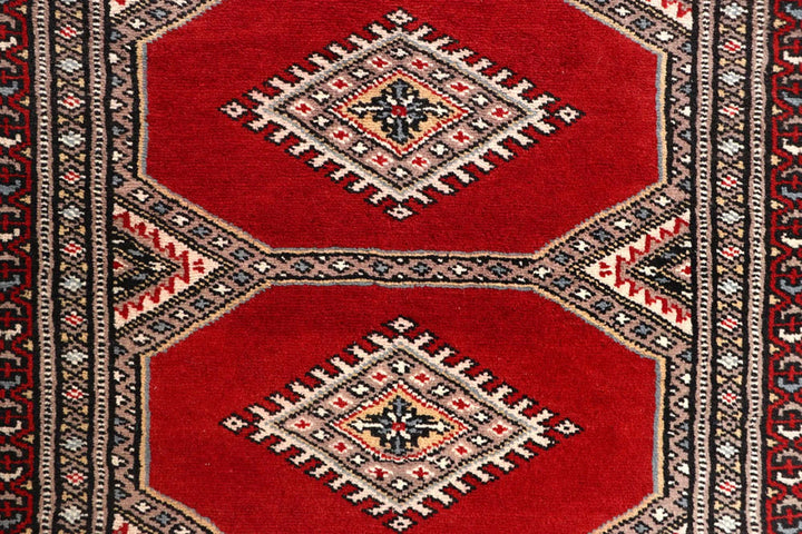 Firebrick Pakistani Jaldar Runner 2' 5" x 9' 9" Hand-Knotted | No. QA40022