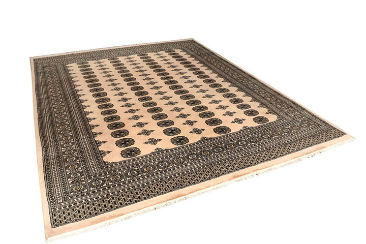 Brown Pakistani Bokhara Rug 8' x 9'11" Hand-Knotted | No. QA40023