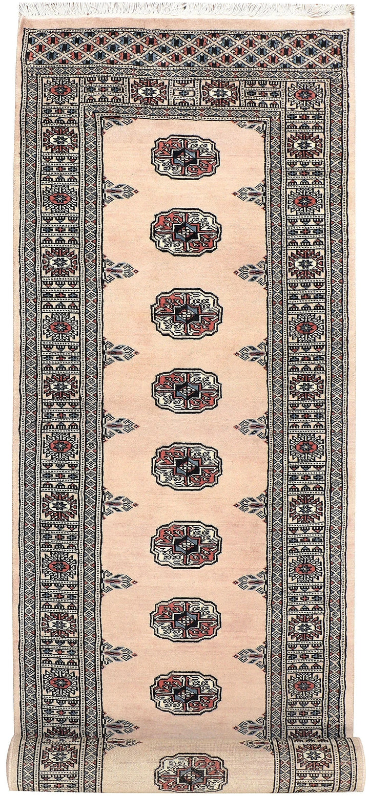 Brown Pakistani Bokhara Rug 2'6" x 10' Hand-Knotted | No. QA40057