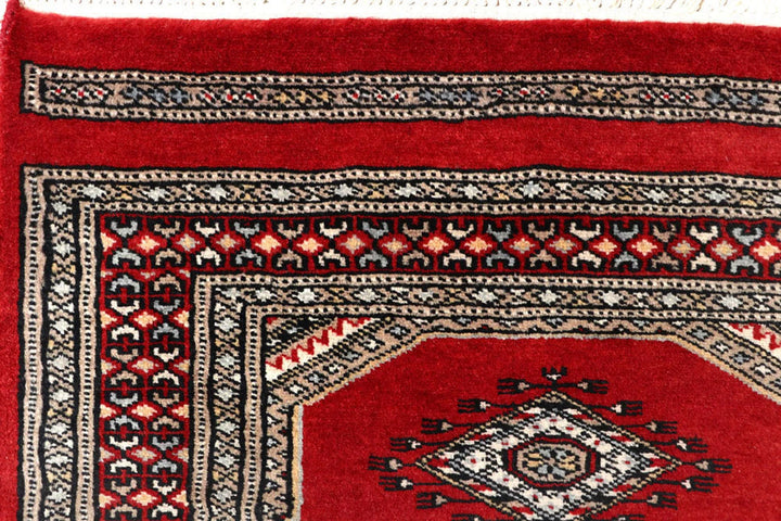 Firebrick Pakistani Jaldar Runner 2' 4" x 8' 10" Hand-Knotted | No. QA40536