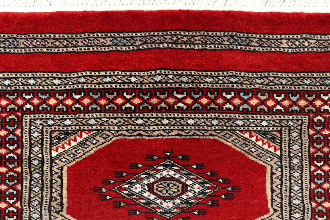 Firebrick Pakistani Jaldar Runner 2' 4" x 8' 10" Hand-Knotted | No. QA40536