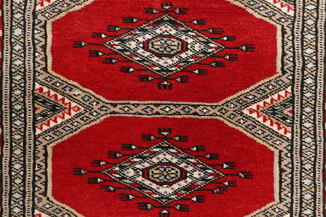 Firebrick Pakistani Jaldar Runner 2' 4" x 8' 10" Hand-Knotted | No. QA40536