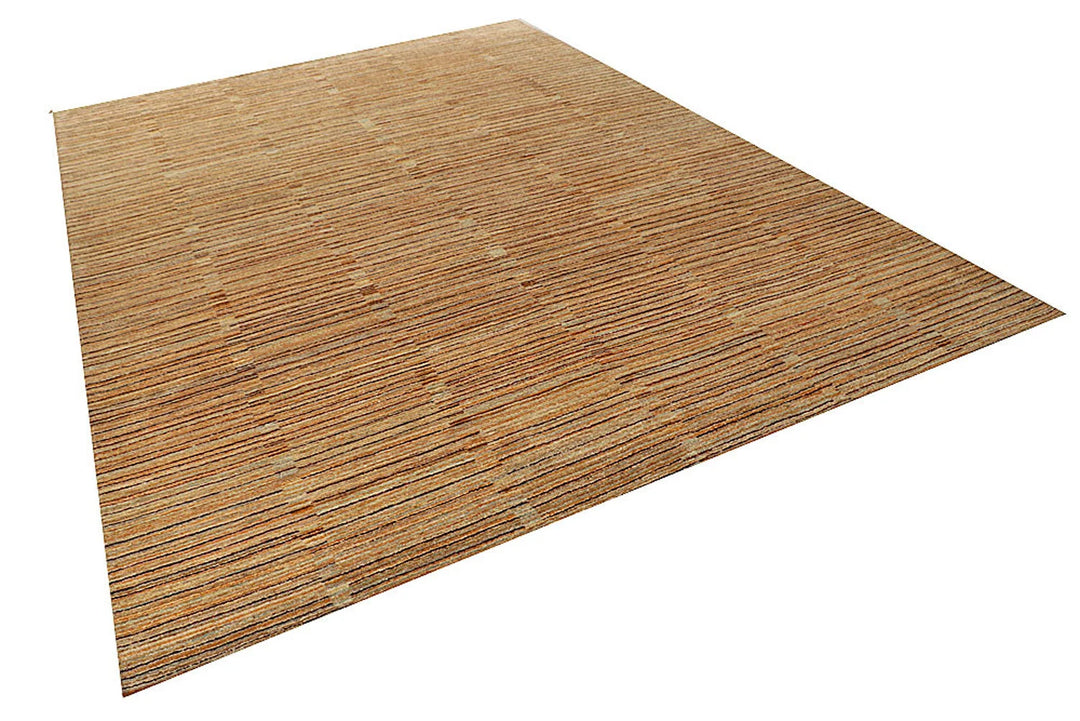 Brown Gabbeh Rug 7' 11" x 11' 3" Hand-Knotted | No. QA40553
