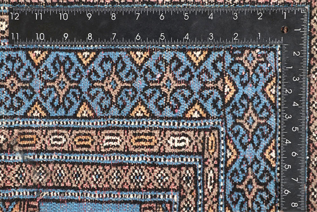Sky Blue Pakistani Jaldar Rug 5' 1" x 8' 2" Hand-Knotted | No. QA40680