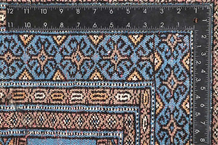 Sky Blue Pakistani Jaldar Rug 5' 1" x 8' 2" Hand-Knotted | No. QA40680