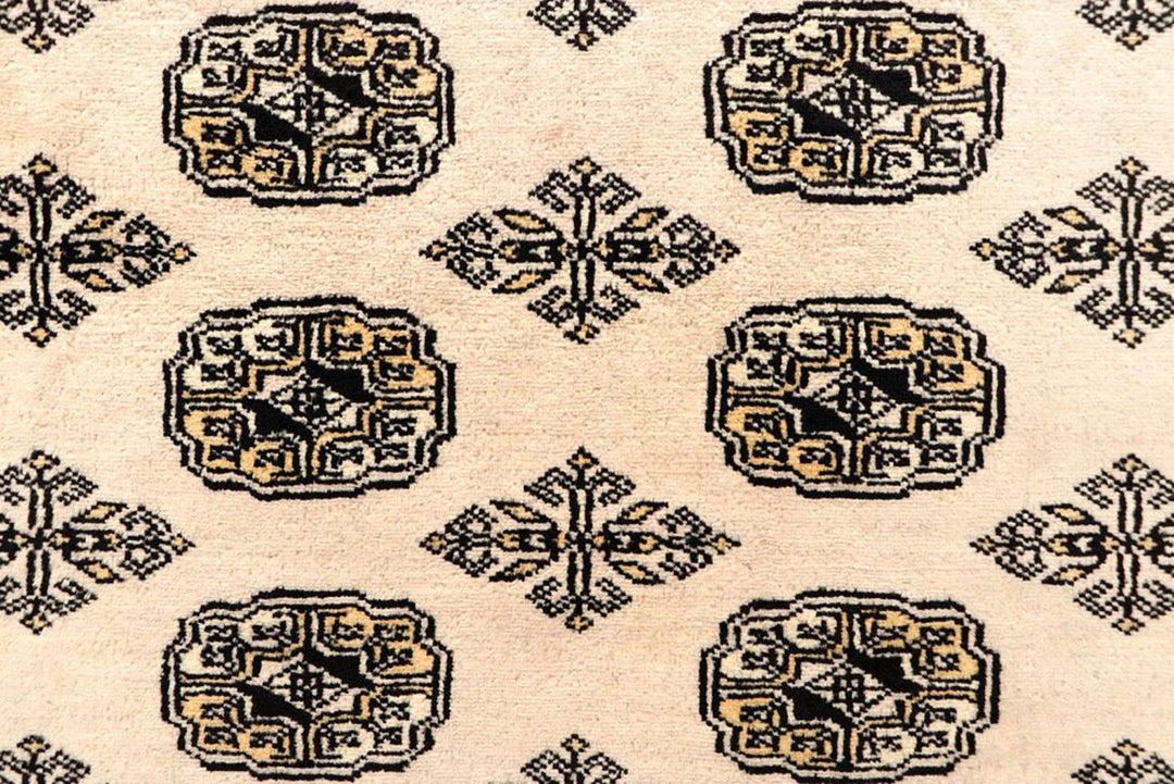 Brown Pakistani Bokhara Rug 5' 10" x 9' 1" Hand-Knotted | No. QA41505
