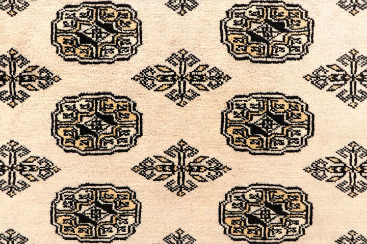 Brown Pakistani Bokhara Rug 5' 10" x 9' 1" Hand-Knotted | No. QA41505