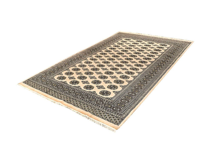 Brown Pakistani Bokhara Rug 5' 10" x 9' 1" Hand-Knotted | No. QA41505