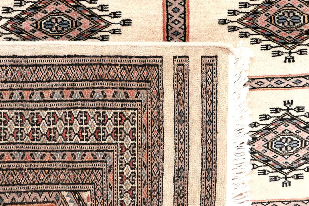 Brown Pakistani Jaldar Rug 4' 2" x 6' 4" Hand-Knotted | No. QA41546