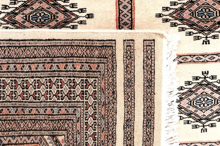 Brown Pakistani Jaldar Rug 4' 2" x 6' 4" Hand-Knotted | No. QA41546